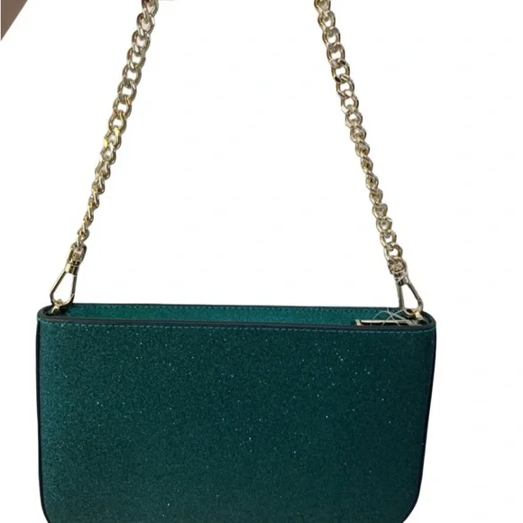 💥Kate Spade Green Glitter Crossbody and Cardholder Set 💥 - Picture 3 of 7